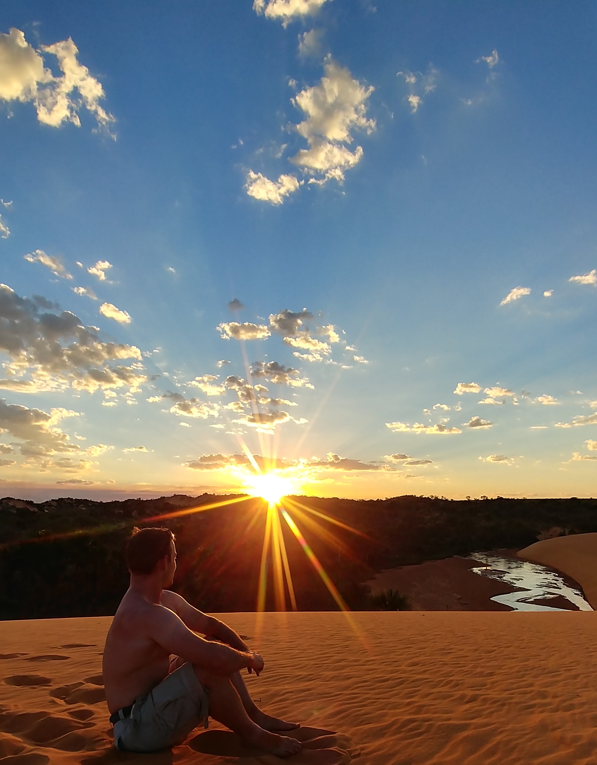 Watching sunset over the dunes of Jalapão