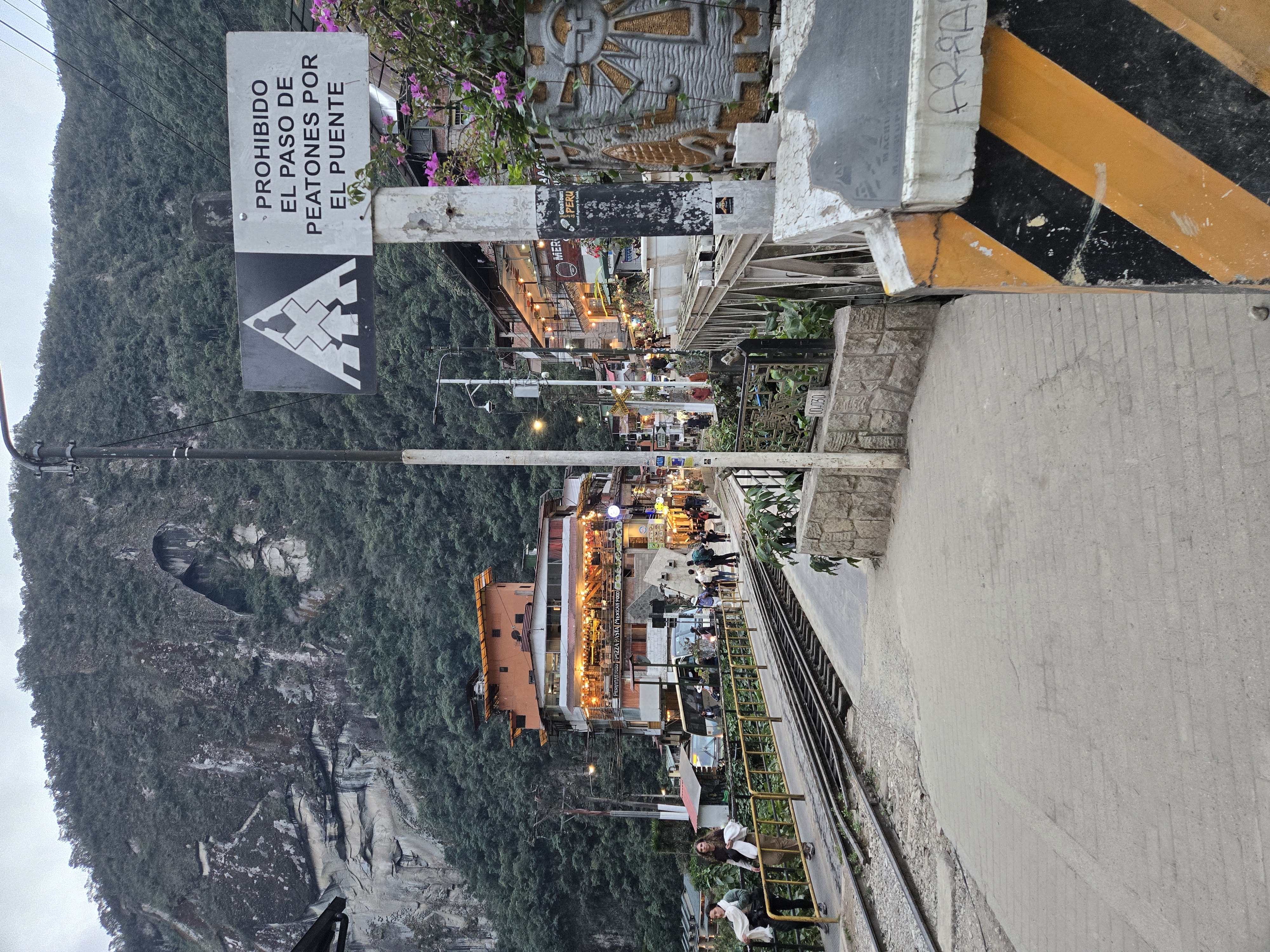 Buildings and mountains in Aguas Calientes, Peru
