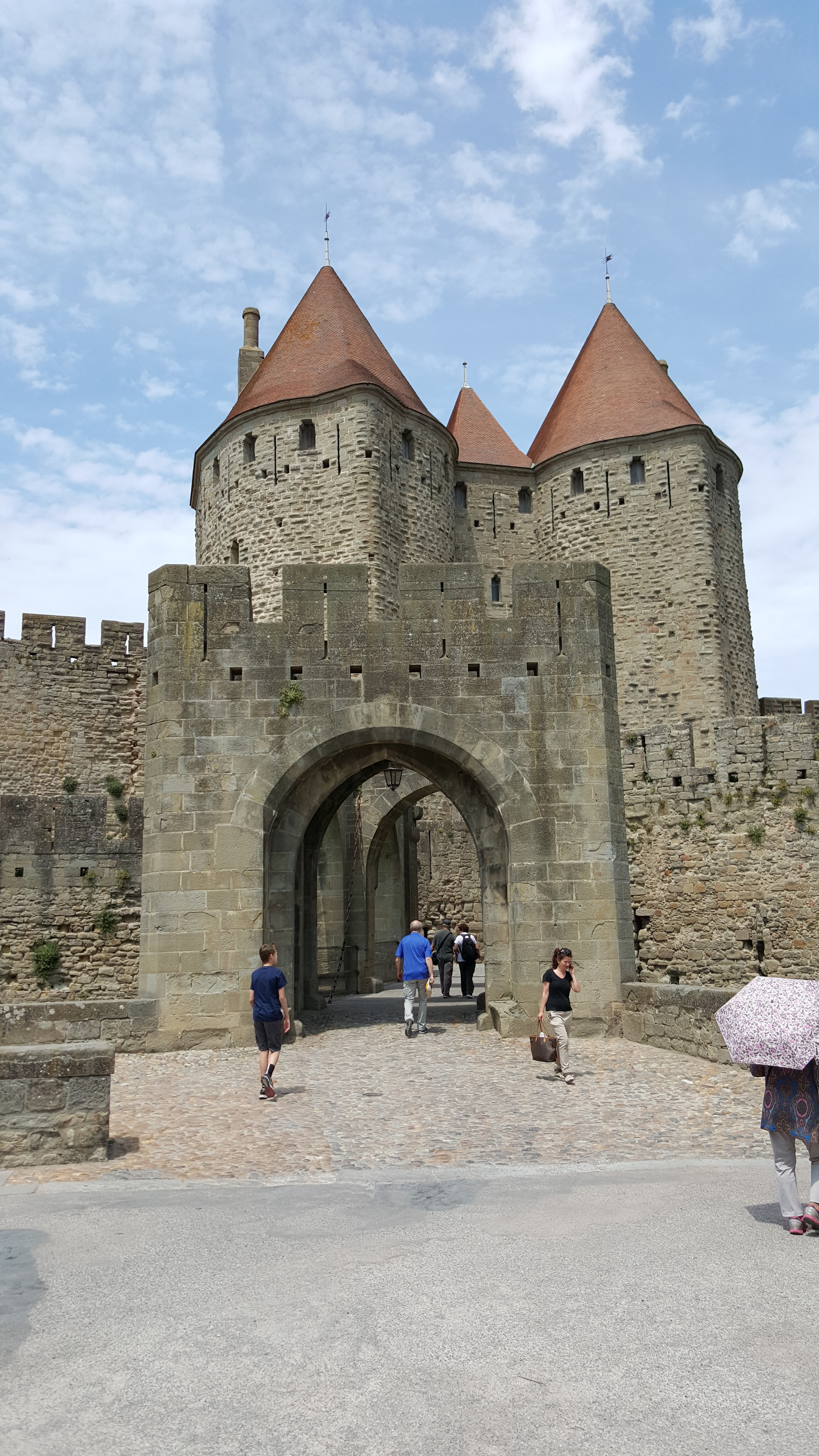 Entrance gate to the medieval city of Carcassonne