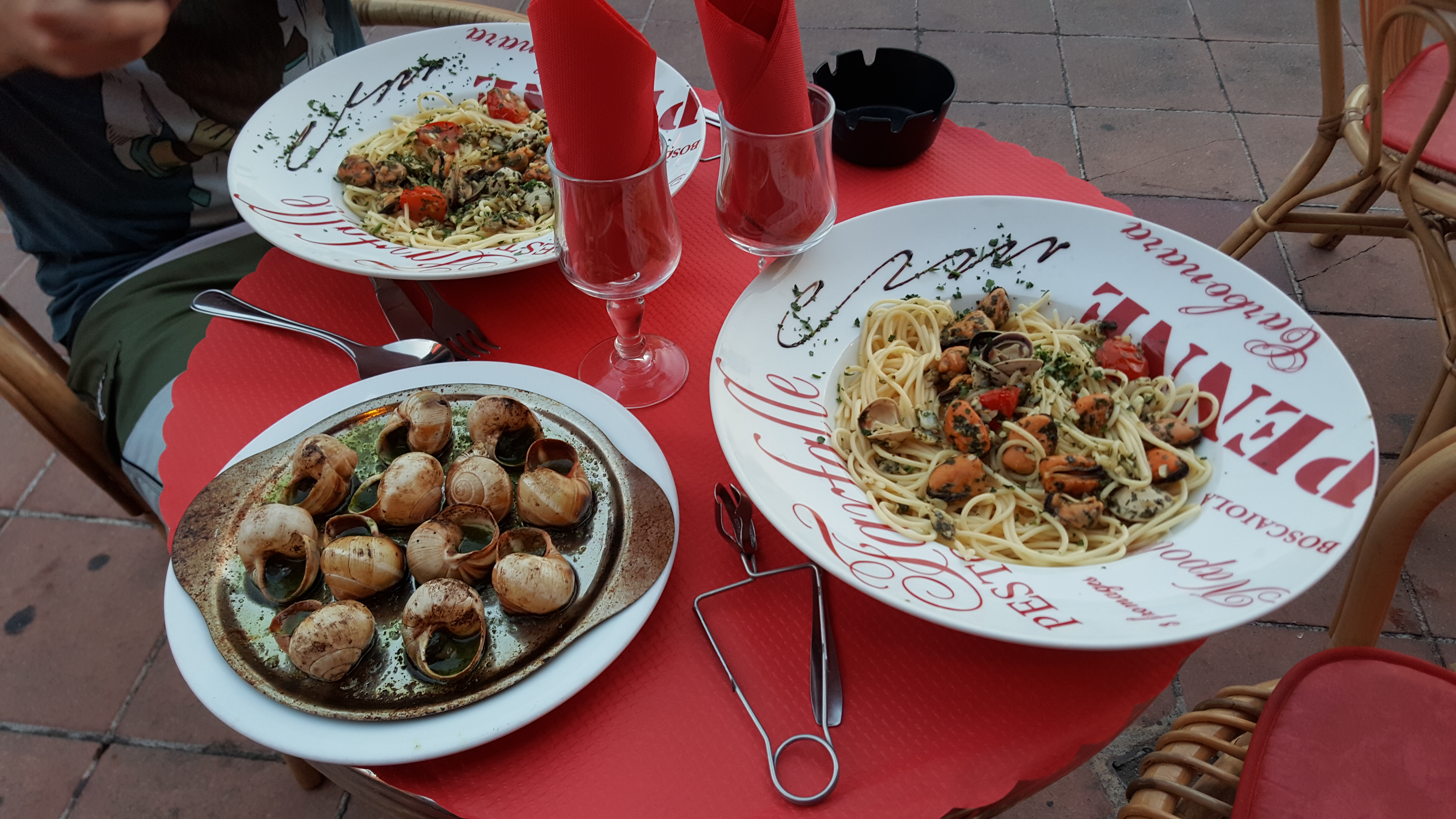 Escargot served in Nice, France