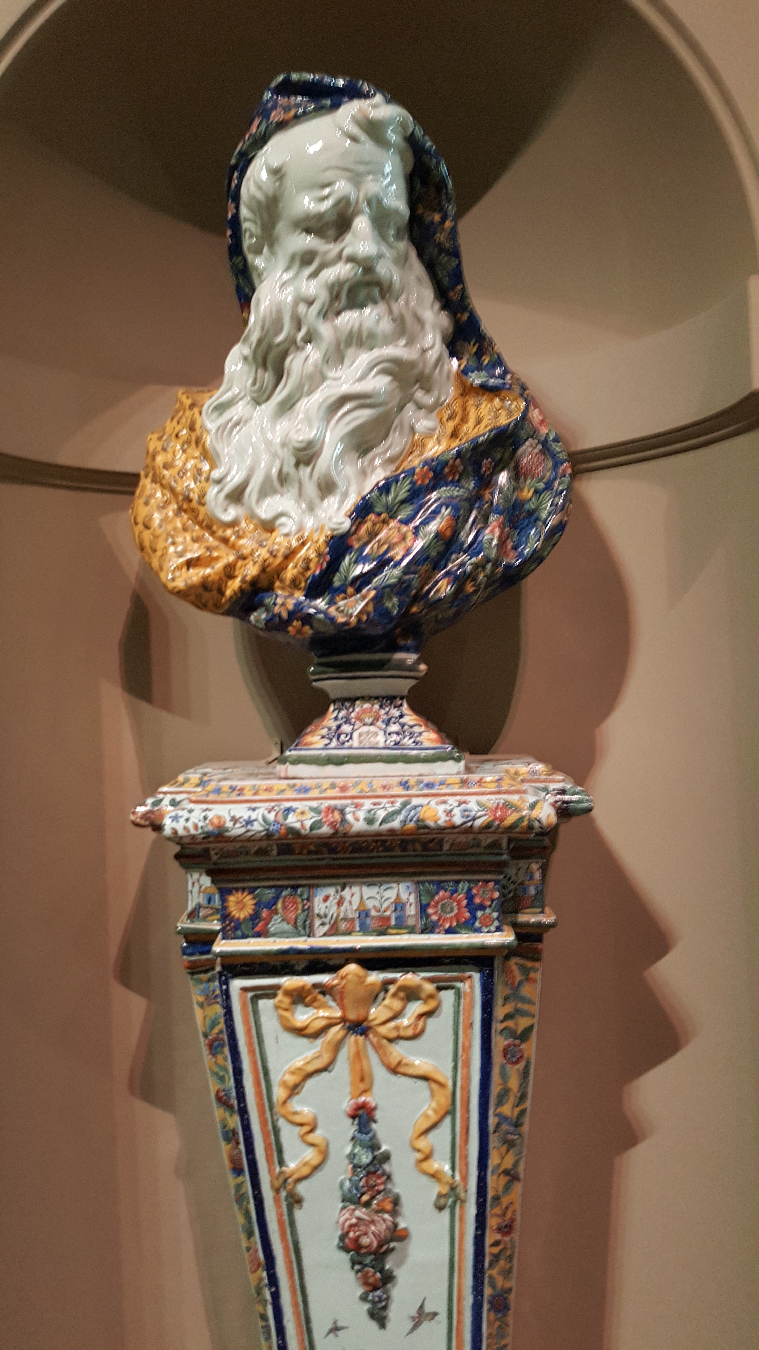 Classical sculpture displayed at the Louvre