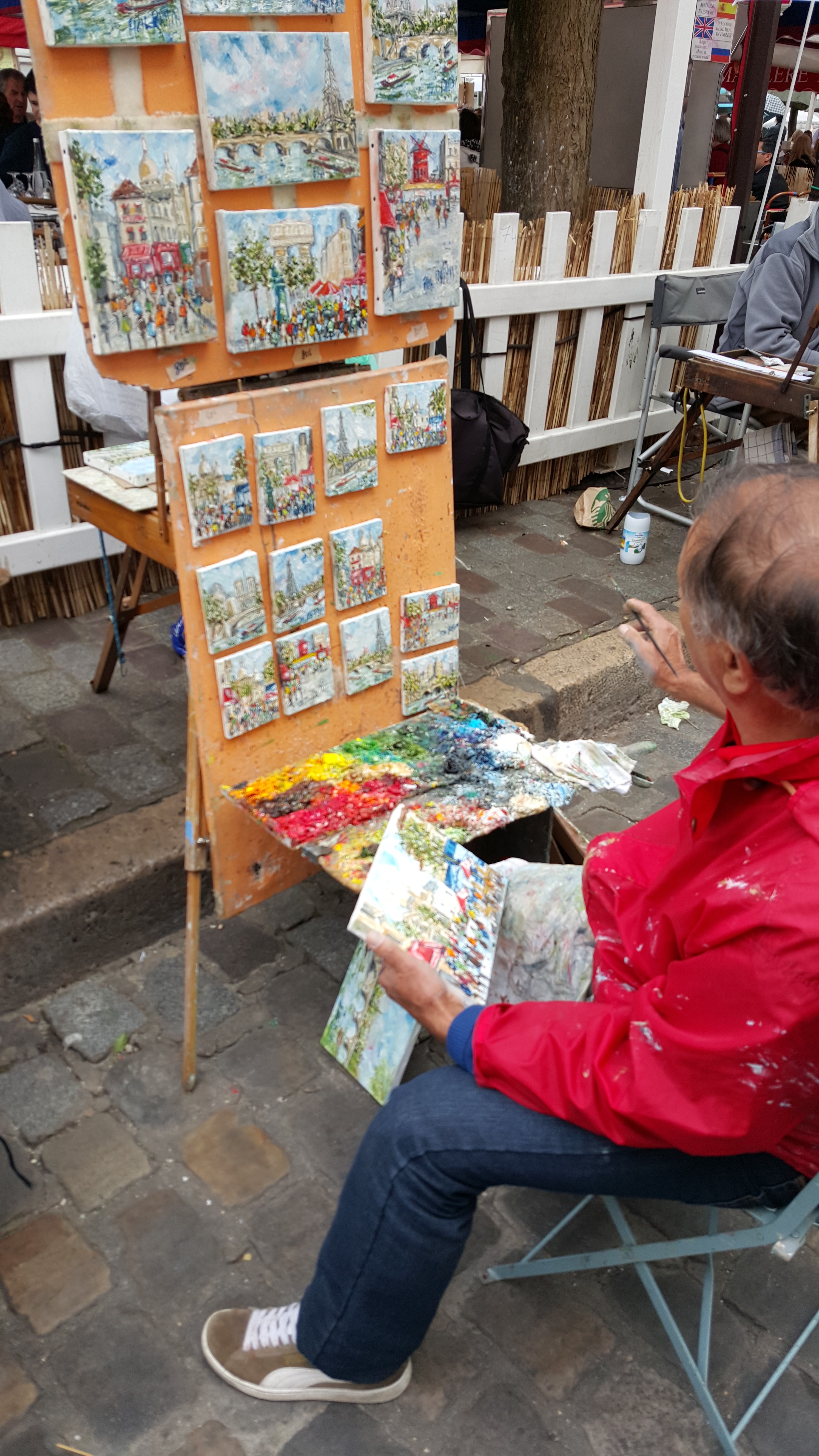 Painter working in Paris