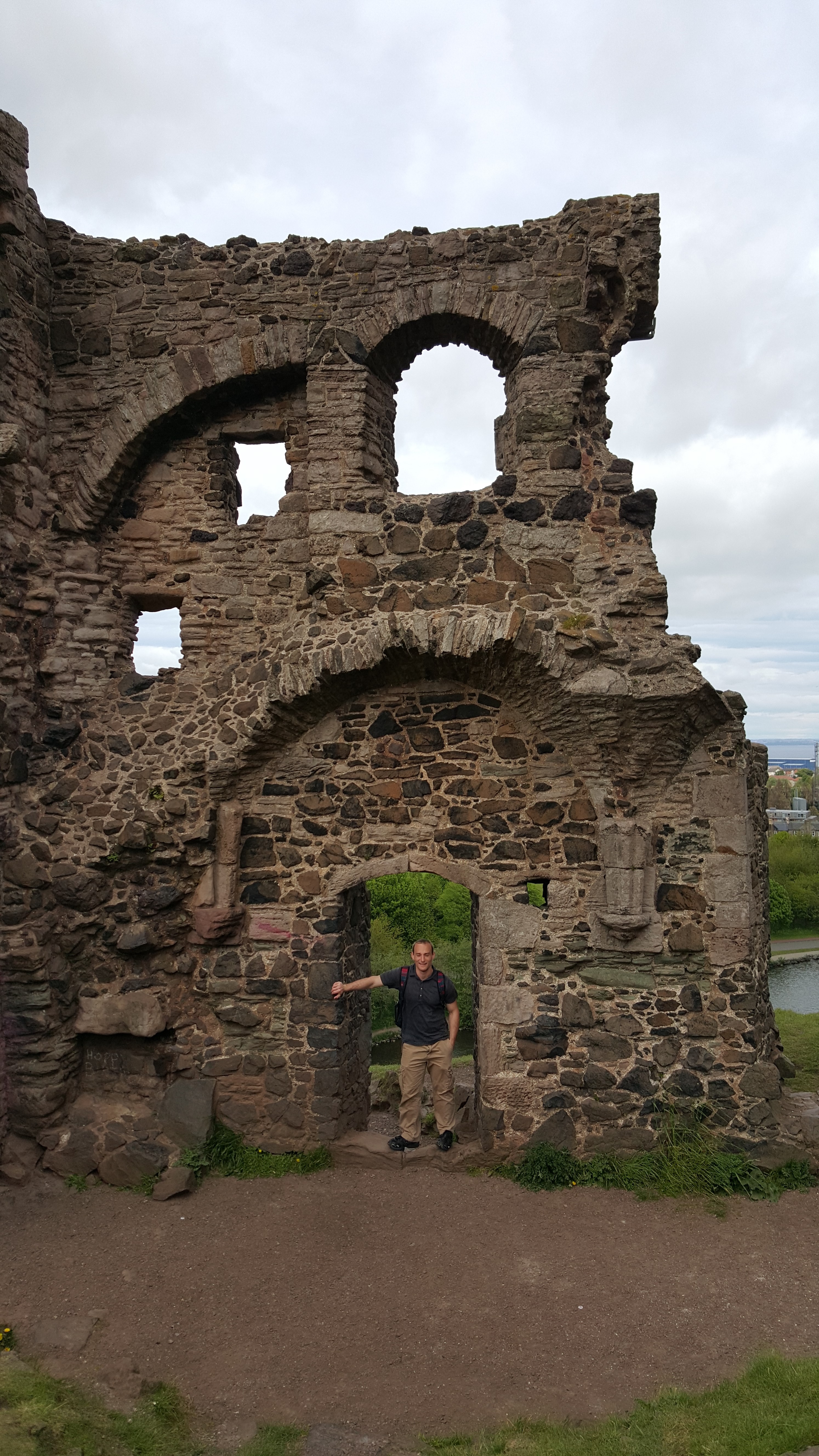 Historic ruins in the Scottish landscape