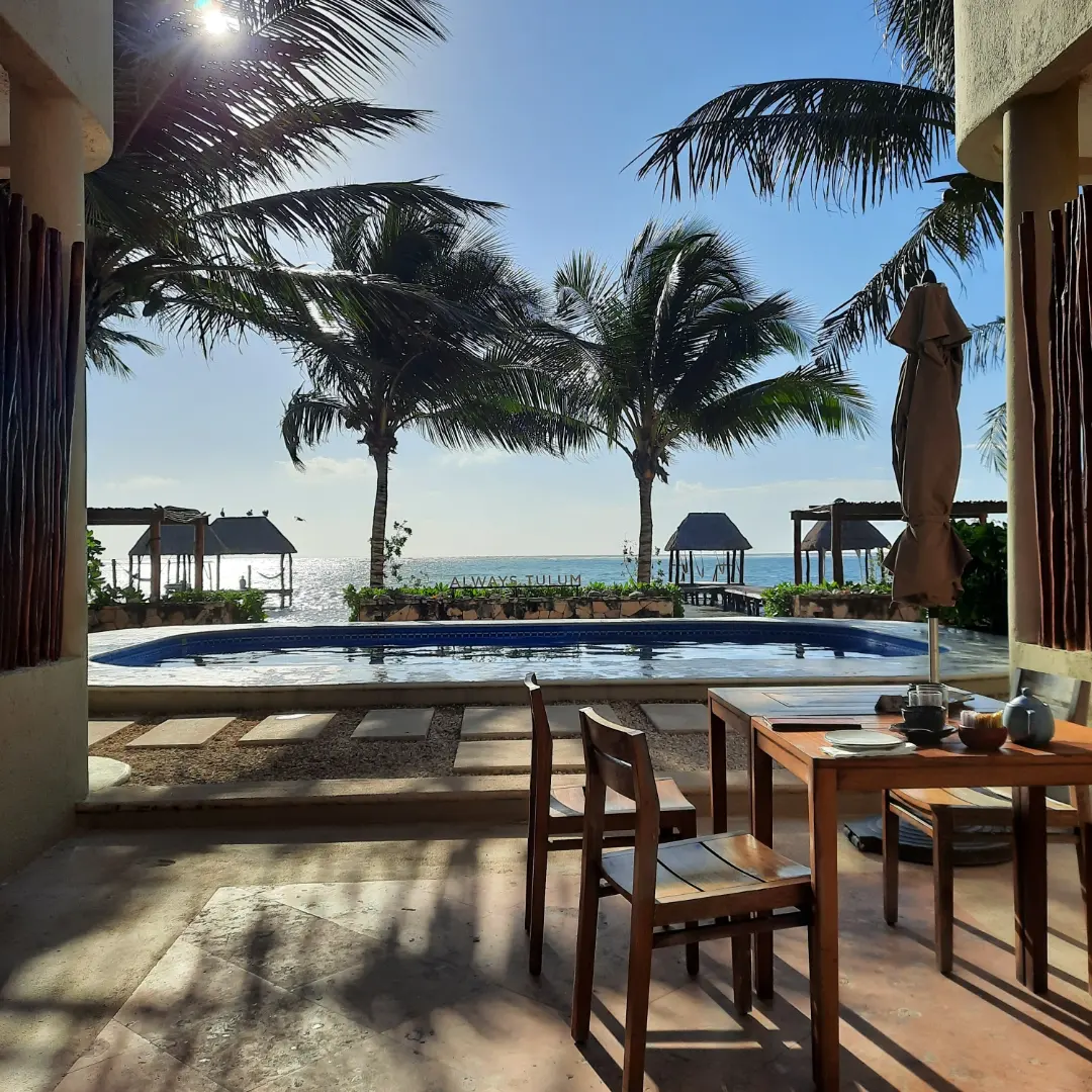 Breakfast served at Hotel Mereva Tulum